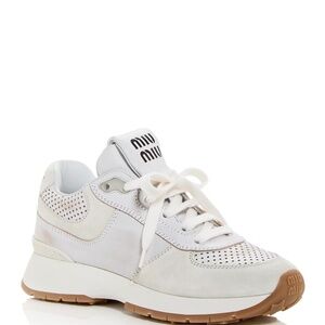 Miu Miu Women's Perforated Low Top Sneakers - PERFECT CONDITION!